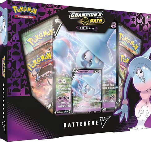 بوكيمون POK80774 TCG: Champion's Path Hatterene V Box، متعدد الألوان in Kuwait