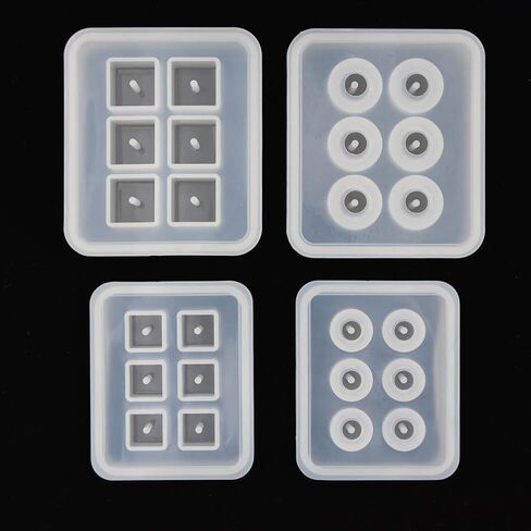 Ball Square Cube beads casting mold resin mold for beads making silicone mould (2pcs without hole) in Kuwait