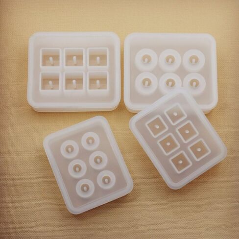 Ball Square Cube beads casting mold resin mold for beads making silicone mould (2pcs without hole) in Kuwait