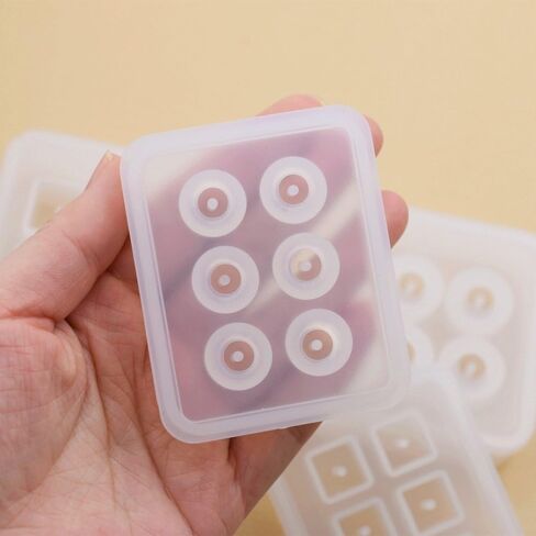 Ball Square Cube beads casting mold resin mold for beads making silicone mould (2pcs without hole) in Kuwait