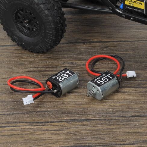 RCAWD 030 Brushed 55T(Turns) Motor and 88T with 11T(Teeth) Steel Pinion Gear for 1/24 Axial Scx24 Deadbolt Chevrolet Wrangler Gladiator Bronco Parts in Saudi Arabia