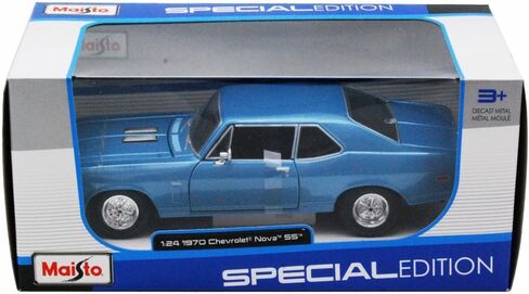 Maisto 1970 Chevrolet Nova SS Coupe Hard Top, Blue 31262-1/24 Scale Diecast Model Toy Car in Saudi Arabia
