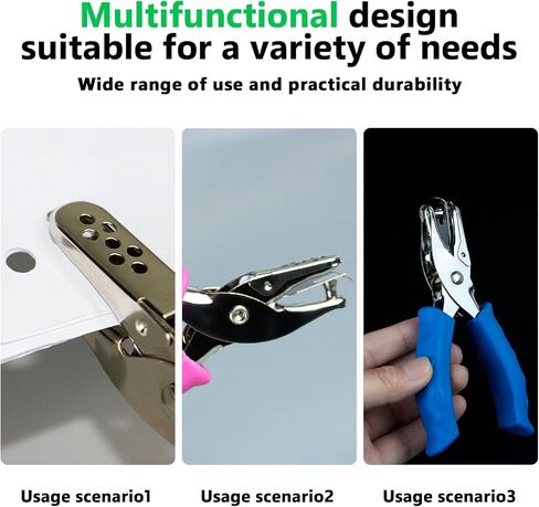 6 قطع ثقب ثقب معدني محمول باليد، فتحة دائرية 6 مم كماشة ثقب ثقب ورق مع قبضة ناعمة للحرف الورقية، وبطاقات المعايدة، وسجلات القصاصات، أزرق وردي أخضر، اثنان لكل منهما in Kuwait