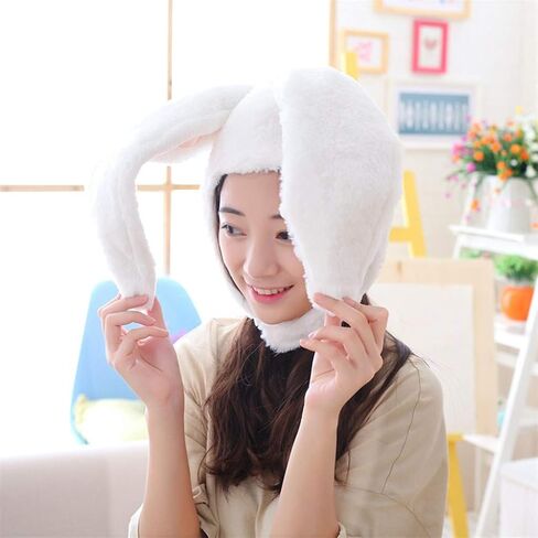 LINBVOFA Bunny Hat Cute Rabbit Ears Costume Funny Party Plush Hood in Saudi Arabia