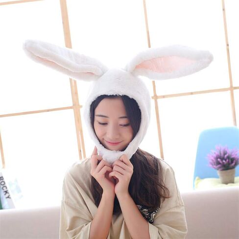 LINBVOFA Bunny Hat Cute Rabbit Ears Costume Funny Party Plush Hood in Saudi Arabia
