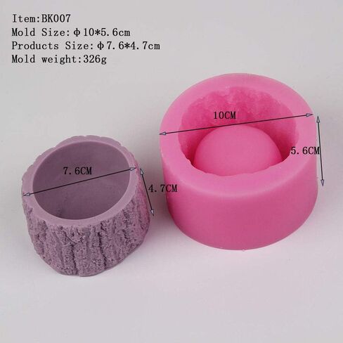 Tree Stump Flower Pot Silicone Mold Concrete Clay Succulent Planter Mold Vase Candle Holder Handmade Soap Craft Resin Tool in Saudi Arabia