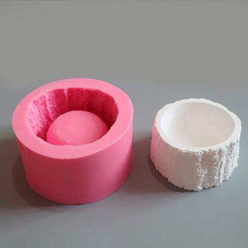 Tree Stump Flower Pot Silicone Mold Concrete Clay Succulent Planter Mold Vase Candle Holder Handmade Soap Craft Resin Tool in Saudi Arabia