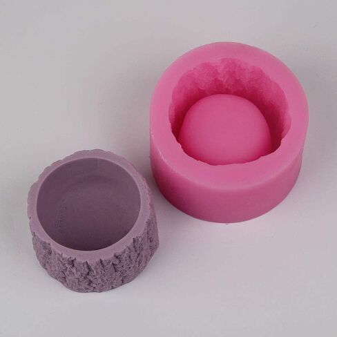 Tree Stump Flower Pot Silicone Mold Concrete Clay Succulent Planter Mold Vase Candle Holder Handmade Soap Craft Resin Tool in Saudi Arabia