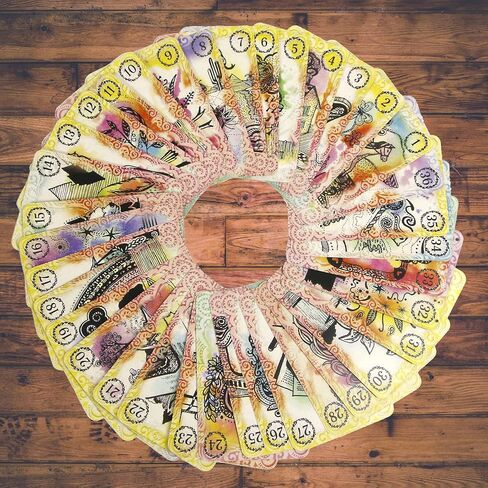 بطاقات mrdiyshisha Modern Sibyl Lenormand Oracle، مجموعة مكونة من 36 بطاقة مرسومة يدويًا بواسطة الفنانين in Kuwait