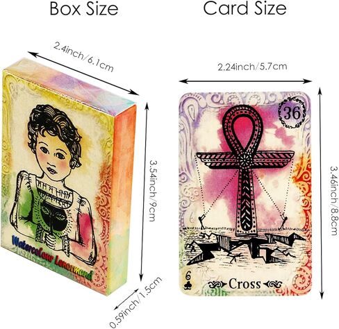 بطاقات mrdiyshisha Modern Sibyl Lenormand Oracle، مجموعة مكونة من 36 بطاقة مرسومة يدويًا بواسطة الفنانين in Kuwait