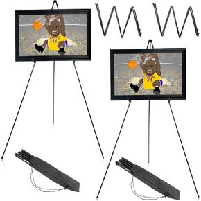 حامل لوحة، حامل لوحة الملصقات، (عبوتان) حامل محمول وقابل للتعديل 63 انش قابل للطي للمعارض الفنية وحفلات الزفاف والرسم والمكتب in Kuwait