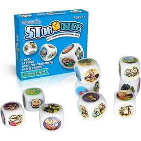 Happy Story 9 Colorful Cubes Bundle Dices - A Happy Travels Telling Cubes and Oral Language Dice 54 Images Unlimited Stories Combination Iconic Storytelling Game Imaginative Play for Kids in Kuwait
