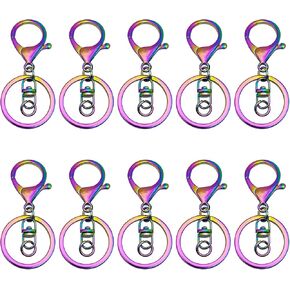 35pcs Lobster Claw Clasps Keychain for Jewelry Making,Metal Lobster Clasp Swivel Trigger Clips with Swivel Clasps Hook Clips for DIY Craft Jewelry Making(7 Colors)
