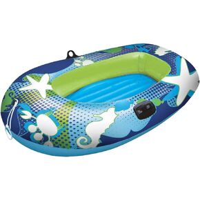 Poolmaster 87420 قارب قابل للنفخ لحوض السباحة والبحيرة، سكان الجزيرة، متعدد الألوان