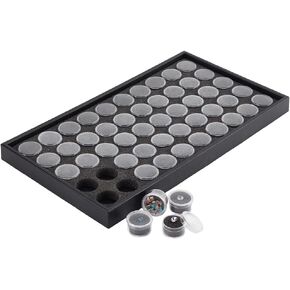 PH PandaHall 25 Grids Diamond Gemstone Display Box, Round Storage Box Clear Small Round Plastic Containers Box with Lid Jewelry Organizer Container for Nail Rhinestone Crystal Small Items, Jewelry in Kuwait