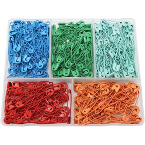 Safety Pins Premium Durable Metal Sewing Accessories Pins for Clothing/Crafts/Arts/Home/Office/School (3color+540Pcs)
