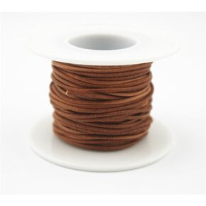 Glory Qin Soft Round Genuine Jewelry Leather Cord Leather Rope Beading String (1mm, Black)