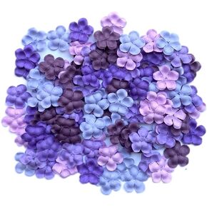 Artificial Flowers 100 Pcs Handmade Mulberry Paper Frangipani Flowers Petals 30x30mm Scrapbooking Wedding DIY Craft Supplies Card Mulberry Paper Flowers (10 Colors)