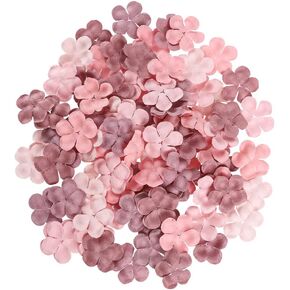 Artificial Flowers 100 Pcs Handmade Mulberry Paper Frangipani Flowers Petals 30x30mm Scrapbooking Wedding DIY Craft Supplies Card Mulberry Paper Flowers (10 Colors)