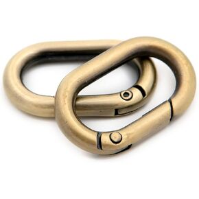 Carabiner Metal Spring Key Ring, Spring Keyring Buckle, Oval Ring for Bags,Purses