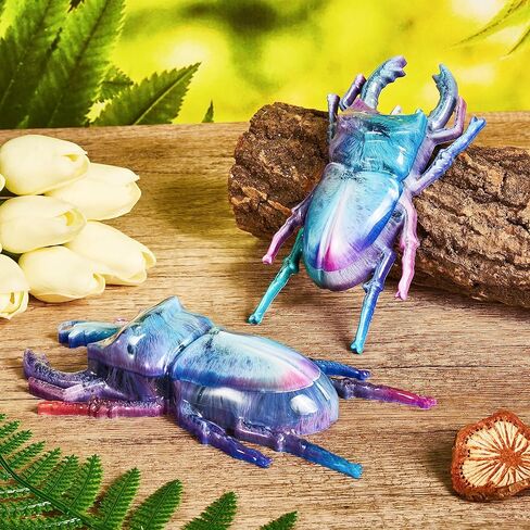 ISSEVE 3D Insect Resin Molds Silicone, 2Pcs Realistic Beetle Epoxy Resin Molds, 3D Lifelike Beetle Silicone Molds for Epoxy Resin, Animals Resin Casting Molds for DIY Art Crafts Home Garden Decoration in Kuwait