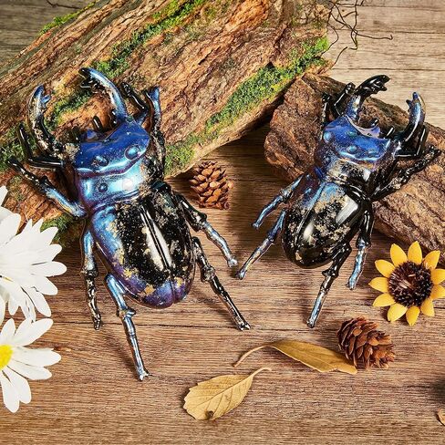 ISSEVE 3D Insect Resin Molds Silicone, 2Pcs Realistic Beetle Epoxy Resin Molds, 3D Lifelike Beetle Silicone Molds for Epoxy Resin, Animals Resin Casting Molds for DIY Art Crafts Home Garden Decoration in Kuwait