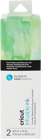 Cricut Infusible Ink Transfer Sheets - 4.5" x 12" - Green Watercolor Pattern - For Cricut Mug Press, Maker, Explore Air 2 in Saudi Arabia