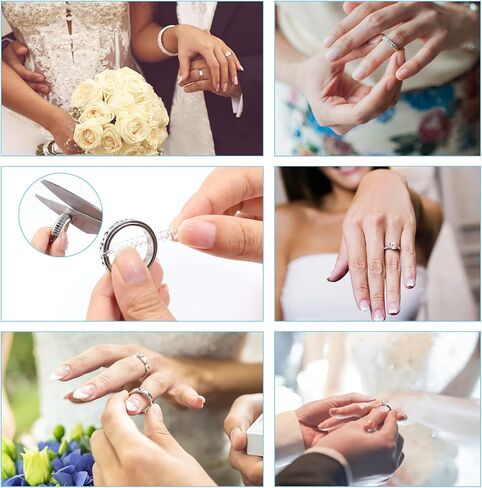 Ring Sizer Measuring Tool, 9 Pcs Ring Size Adjuster Includes Ring Mandrel, Ring Sizer Guage with Magnified Glass, Reusable Finger Size Measuring, Invisible Ring Size Adjuster for Loose Rings in Saudi Arabia