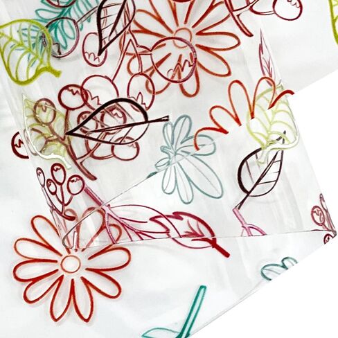 ONEART | 12"×54" Cute Art Style Clear Jelly Vinyl Star Printed Transparent TPU Leather Fabric for Handbags Crafts in Saudi Arabia