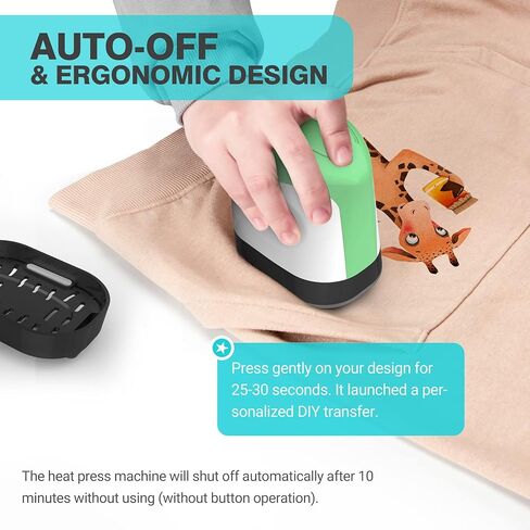 YLSCI Mini Heat Press، آلة ضغط حراري للقمصان، صانع الملصقات، مكواة صغيرة للحرف اليدوية، الأحذية، القبعات، ومشروعات الفينيل الصغيرة (أخضر) in Kuwait