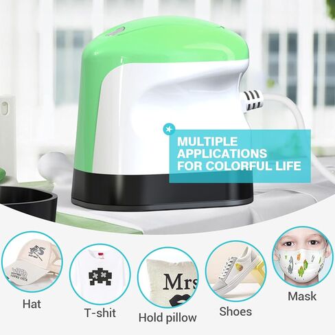 YLSCI Mini Heat Press، آلة ضغط حراري للقمصان، صانع الملصقات، مكواة صغيرة للحرف اليدوية، الأحذية، القبعات، ومشروعات الفينيل الصغيرة (أخضر) in Kuwait