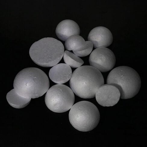 WHYHKJ 15PCS White Foam Balls Foam Polystyrene Craft Balls Polystyrene Round Balls for Arts & Christmas Ornaments DIY Crafting and Decoration (6PCS 40mm, 5PCS 50mm, 4PCS 60mm) in Saudi Arabia