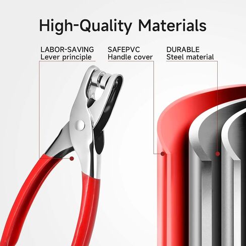 كماشة ثقب العيينة 1/5 بوصة (4.5 مم) كماشة ثقب العيينة مع 100 قطعة من الثقوب المعدنية الذهبية، كماشة ثقب الجلد للنسيج in Kuwait