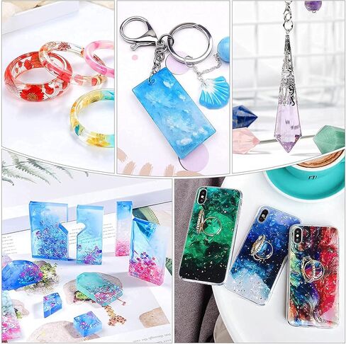 صبغة راتنج ايبوكسي سائلة شفافة عالية التركيز لتلوين الراتنج وصناعة المجوهرات والطلاء والحرف اليدوية - 30 لون - 10 مل لكل منها in Kuwait