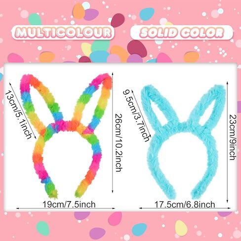 عصابة رأس على شكل أذن أرنب من فيش داون، عصابات رأس من القطيفة على شكل آذان أرنب، عصابة رأس على شكل آذان أرنب منفوش لحفلة عيد الفصح، عصابات رأس للحفلات التنكرية للفتيات والنساء والأطفال، مجموعة من 8 قطع in Kuwait
