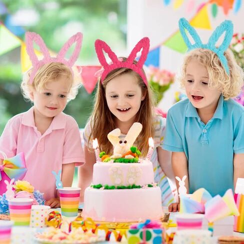 عصابة رأس على شكل أذن أرنب من فيش داون، عصابات رأس من القطيفة على شكل آذان أرنب، عصابة رأس على شكل آذان أرنب منفوش لحفلة عيد الفصح، عصابات رأس للحفلات التنكرية للفتيات والنساء والأطفال، مجموعة من 8 قطع in Kuwait