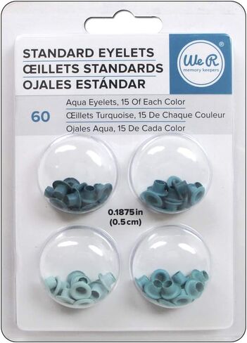 We R Memory Keepers 0633356415770 Eyelets & Washers Crop-A-Dile-Standard-Aqua (60 Piece) in Kuwait