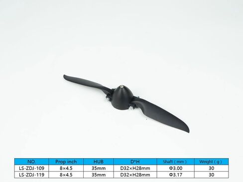 Viloga RC Folding Propeller 9×5 inch w/Spinner Size D38×H35mm, and Motor Shaft Diameter φ4.0 with Nylon Plastic Spinner for RC Plane Drone Remote Control Airplane (9×5, Shaft φ4.0) in Saudi Arabia