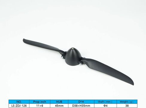 Viloga RC Folding Propeller 9×5 inch w/Spinner Size D38×H35mm, and Motor Shaft Diameter φ4.0 with Nylon Plastic Spinner for RC Plane Drone Remote Control Airplane (9×5, Shaft φ4.0) in Saudi Arabia