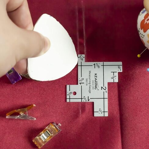 كيرينغ 3 قطع من مقياس الخياطة مع 2 قلم قابل للمسح بالهواء، اداة قياس الخياطة مسطرة خياطة النسيج in Kuwait