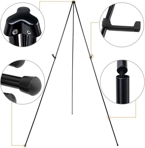 حامل لوحة، حامل لوحة الملصقات، (عبوتان) حامل محمول وقابل للتعديل 63 انش قابل للطي للمعارض الفنية وحفلات الزفاف والرسم والمكتب in Kuwait