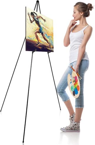 حامل لوحة، حامل لوحة الملصقات، (عبوتان) حامل محمول وقابل للتعديل 63 انش قابل للطي للمعارض الفنية وحفلات الزفاف والرسم والمكتب in Kuwait