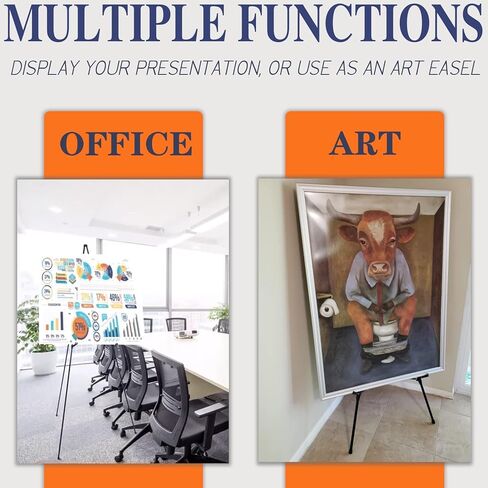 حامل لوحة، حامل لوحة الملصقات، (عبوتان) حامل محمول وقابل للتعديل 63 انش قابل للطي للمعارض الفنية وحفلات الزفاف والرسم والمكتب in Kuwait