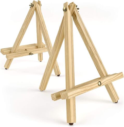 ARTEZA Tripod Easel, Pack of 6, 12 Inches, Natural Pine Wood Finish with Non-Slip Legs, Art Supplies for Displaying Small to Medium Canvases in Saudi Arabia