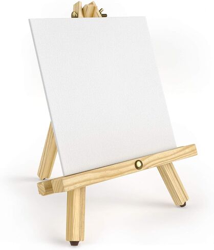 ARTEZA Tripod Easel, Pack of 6, 12 Inches, Natural Pine Wood Finish with Non-Slip Legs, Art Supplies for Displaying Small to Medium Canvases in Saudi Arabia