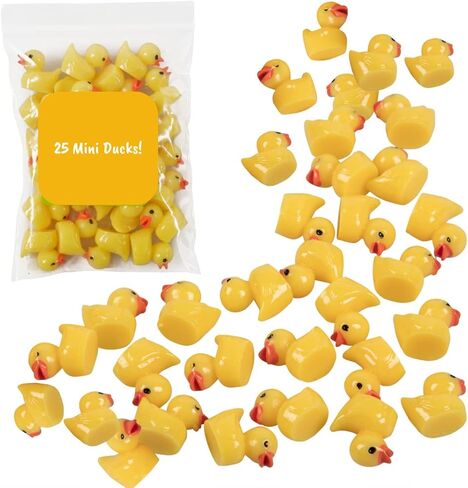 diy Scrabooking Charms - 25pc Cute Mini Ducks - Great for Arts and Crafts, School Projects, Scrapbooking Beads, DIY Decorations, Ornament Embellishments, Resin- Fun for Adults and Kids… in Saudi Arabia