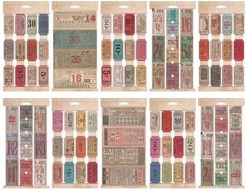 Tim Holtz Idea-Ology 2020 Vellum Scenes, Clippings, Ticket Book & Specimen Remnant Rubs - 4 Item Bundle in Saudi Arabia