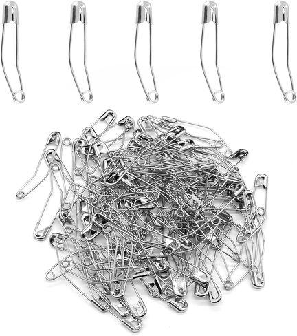 1-1/10 Inch / 28mm Curved Safety Pins,120 PCS Quilting Basting Pins,Size 0 Fastening Pins Nickel-Plated Steel for for Sewing, Quilting, Crafts, Jewelry making and DIY projects. in Saudi Arabia