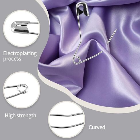 1-1/10 Inch / 28mm Curved Safety Pins,120 PCS Quilting Basting Pins,Size 0 Fastening Pins Nickel-Plated Steel for for Sewing, Quilting, Crafts, Jewelry making and DIY projects. in Saudi Arabia