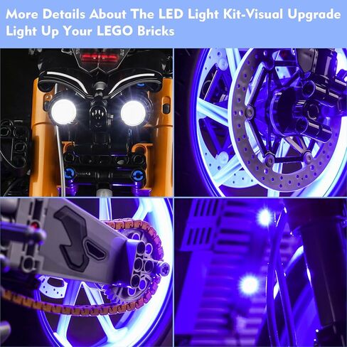 LED Light Kit for Lego Yamaha MT-10 SP 42159, 2023 Upgraded Creative Lighting Set Accessories Compatible with Lego 42159 Building Set (Lights Only, No Models) in Kuwait